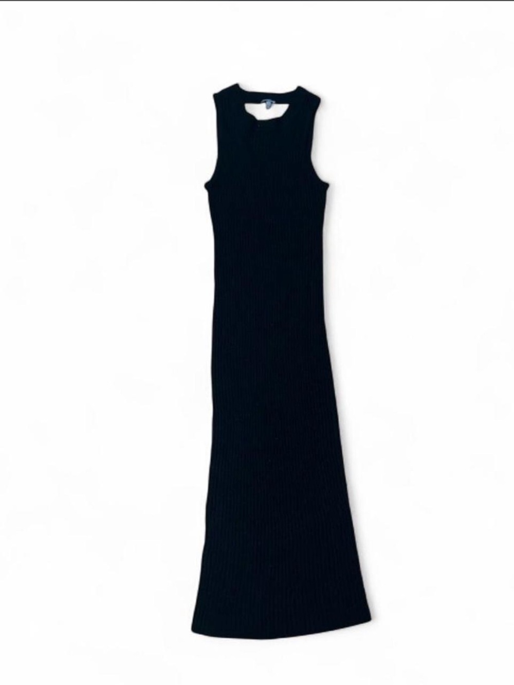 Charlotte Russe Black Ribbed Tank Maxi Dress